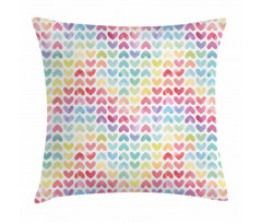 Colorful Hearts Pillow Cover