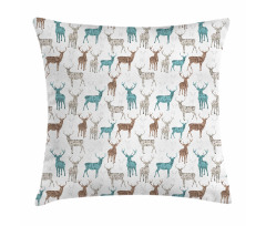 Old Text Animals Christmas Pillow Cover