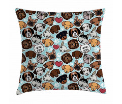 Canine Breeds Love Pillow Cover