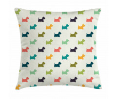 Polka Dot Terriers Pillow Cover