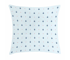 Red Hearts Nautical Pillow Cover