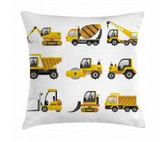 Big Vehicles Art Pillow Cover