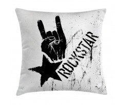 Grunge Effect Hand Star Pillow Cover