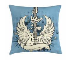 Rock 'n' Roll Retro Grunge Pillow Cover