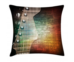 Grunge Retro Tuning Pegs Pillow Cover