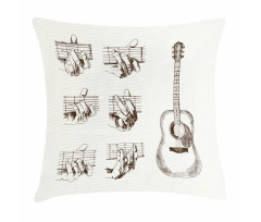 Sketch Chords Flamenco Pillow Cover