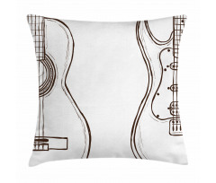 Doodle Style Instruments Pillow Cover