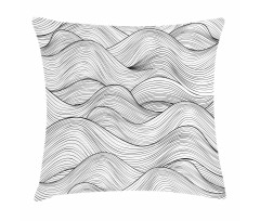 Geometric Waves Ocean Pillow Cover