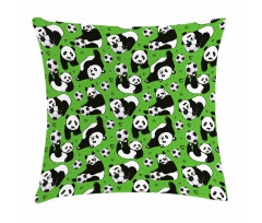 Funny Panda Hearts Stars Pillow Cover