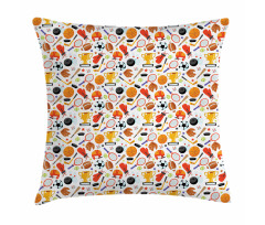 Cartoon Style Bowling Pillow Cover