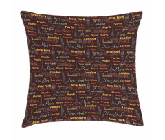 Famous Places of World Pillow Cover