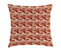 Tile Roof Pattern Urban Pillow Cover