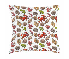Maritime Shrimps Pillow Cover