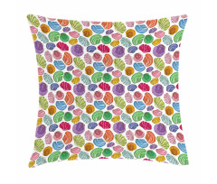 Colorful Aqua Motif Pillow Cover