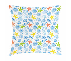 Aqua Marine Stars Pillow Cover