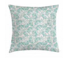 Creeper Leaves Berries Pillow Cover