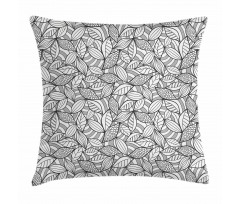 Abstract Doodle Foliage Pillow Cover