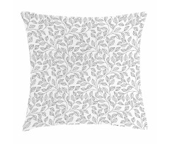 Monochrome Floral Rustic Pillow Cover