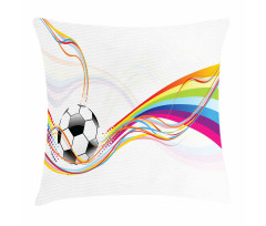 Rainbow Pattern Line Pillow Cover
