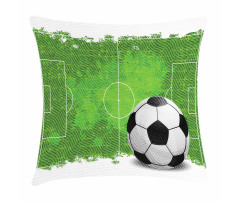 Grunge Football Design Pillow Cover