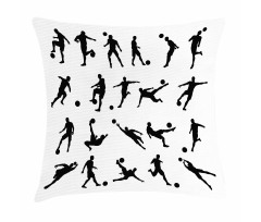 Football Silhouettes Pillow Cover