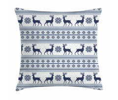 Pixel Art Style Reindeer Pillow Cover