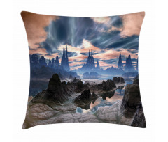 Rock Towers Alien World Pillow Cover