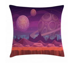 Alien Dreamy Landscape Pillow Cover
