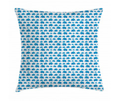 Blue Animal Kids Theme Pillow Cover