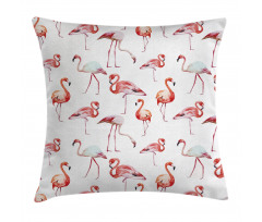 Exotic Birds Pattern Pillow Cover