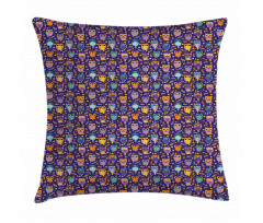 Leaves Stars Comic Pillow Cover