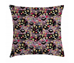 Crazy Birds Tasty Cupcakes Pillow Cover