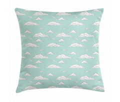 White Fluffy Clouds Pillow Cover