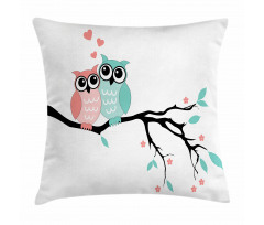 Owl Couple Pillow Cover