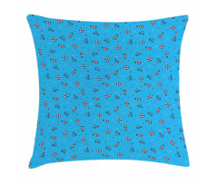 Polka Dots Marine Pillow Cover