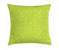 Doodle Curly Flora Pillow Cover