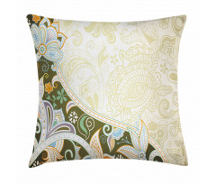 Abstract Flora Leaf Pillow Cover