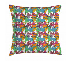 Abstract Retro Party Pillow Cover