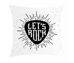 Lets Rock Words Pillow Cover