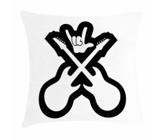 Guitars Hand Sign Pillow Cover