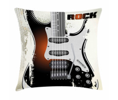 Retro Grunge Guitar Pillow Cover