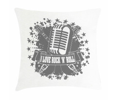 Retro Microphone Pillow Cover
