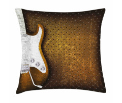 Grunge Dots Guitar Pillow Cover