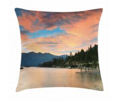 Sunset at Lake Tahoe USA Pillow Cover