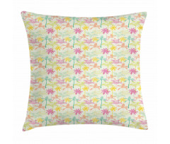Silhouettes in Color Pillow Cover