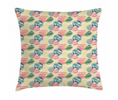 Grunge Brazil Leaves Pillow Cover