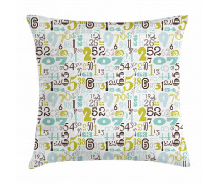 Colorful Typography Pillow Cover