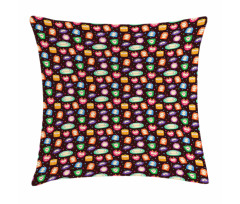 Abstract Fluffy Monsters Pillow Cover