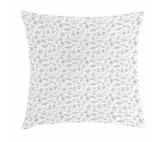 Monochrome Space Design Pillow Cover