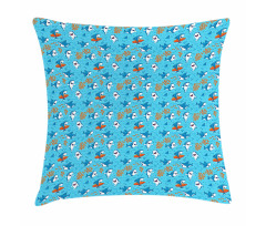 Underwater Funny World Pillow Cover